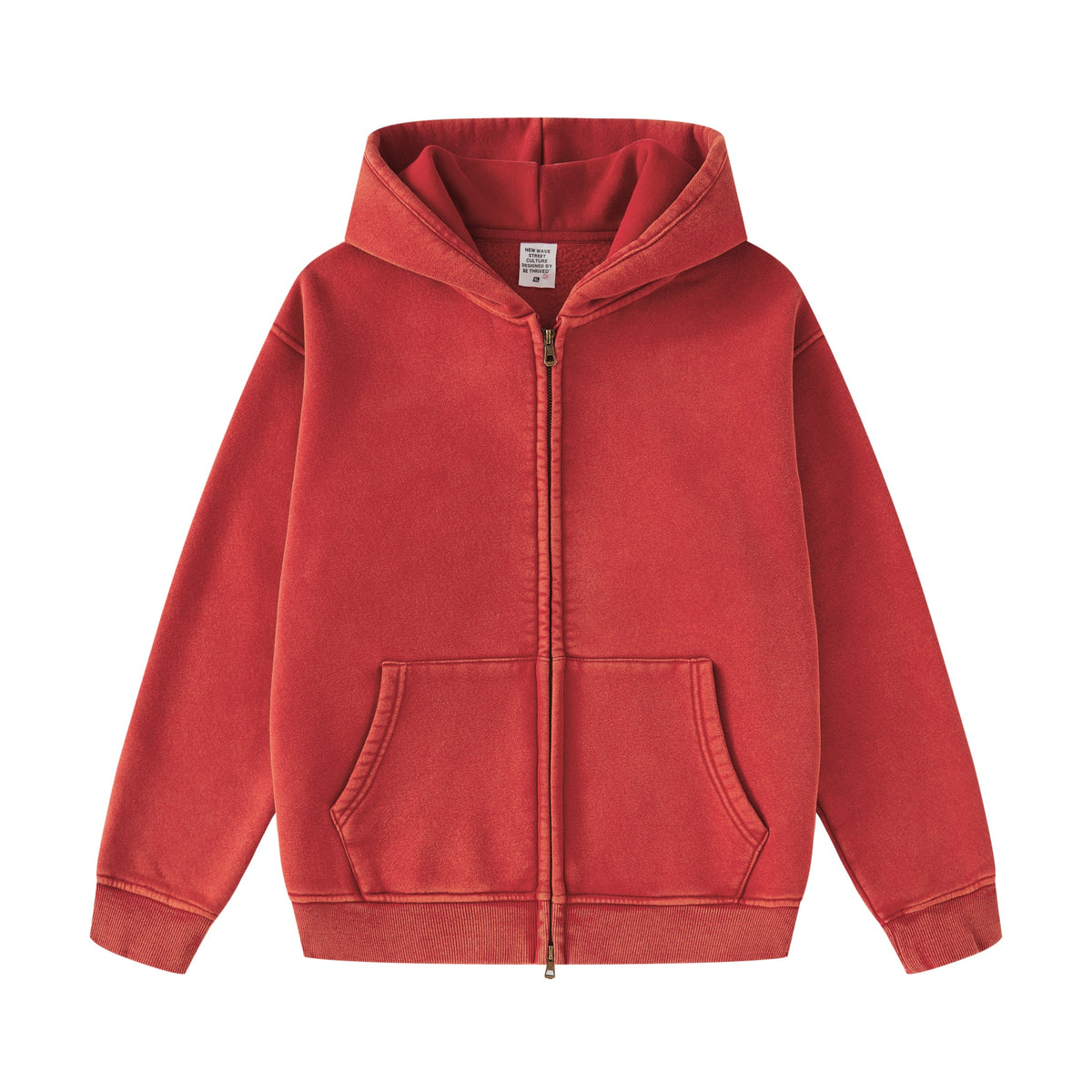 Customize Your Own Exclusive Design Children's Hand Washed Water Resistant Fleece Lined Plain Oversized Zipper Pullover Sweater