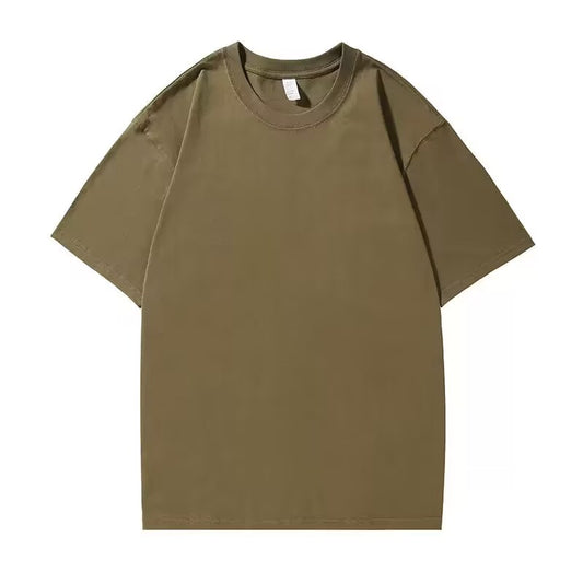 Manufacturer T-shirts 100% Cotton Drop Shoulder Custom High Quality Round Neck Short Sleeve Streetwear Personalized T-shirt