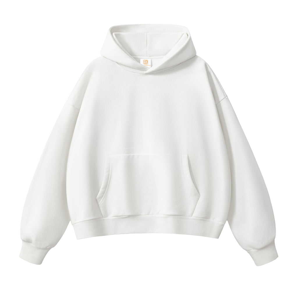500G Heavyweight Streetwear Drop Shoulder High Quality Blank Pullover Fleece Custom Embroidered Dtf Transfers for t Hoodies