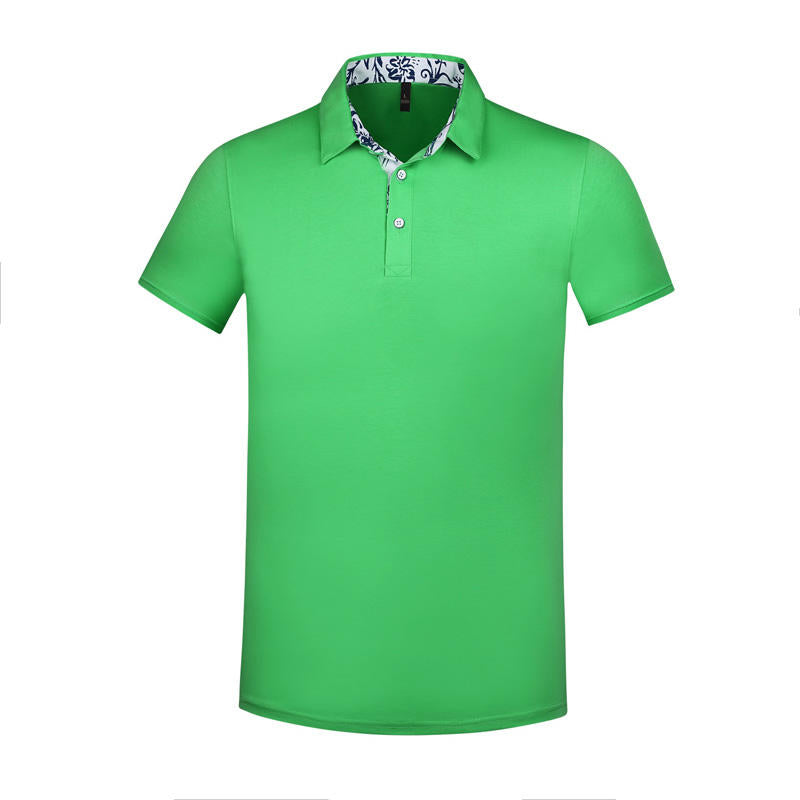 Autumn Collection 8 Color 40 Yarn Silk Chiffon Floral Collar Short Sleeved Polo Shirt Customize Your Own Exclusive Design
