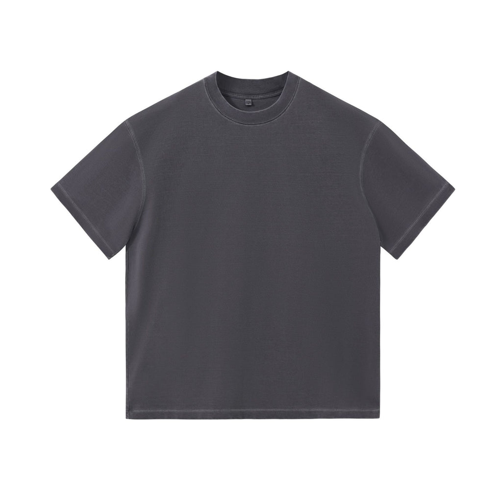 Heavyweight Washed 100% Cotton Streetwear Distressed Printer Round Neck Vintage Drop Shoulder Custom T Shirt with High Quality