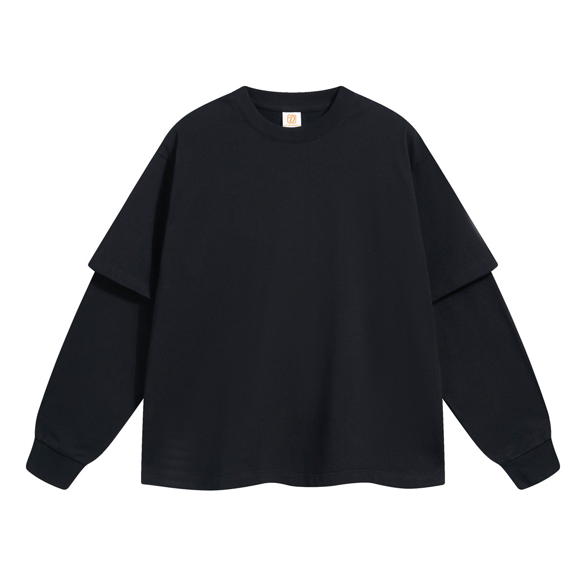 100% Cotton Long Sleeve T-shirt Heavyweight Drop Shoulder Streetwear High Quality Embroidery logo Long Sleeve Tshirt for Men