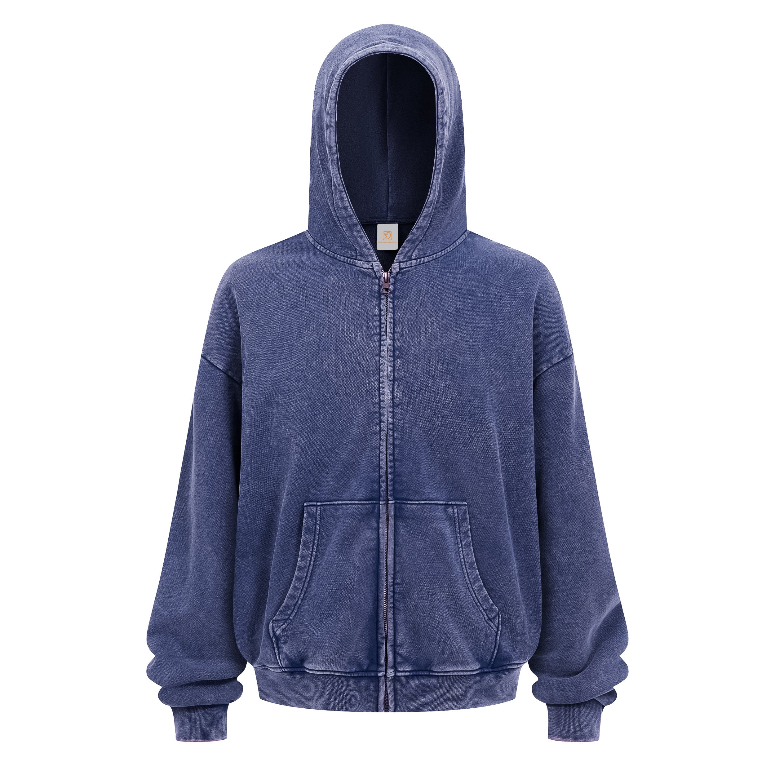 Cotton Wholesale Thick Oversized Hoodie High Quality Zip up Washed Vintage Unisex