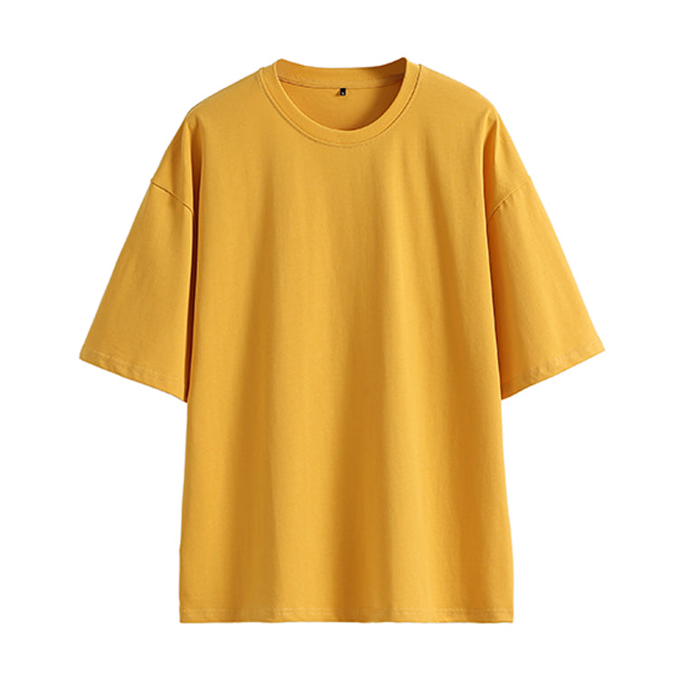 Men's T-shirts 100% Cotton Multi Color Loose Streetwear T-shirt High Quality Custom Drop Shoulder Round Neck Plain t Shirt