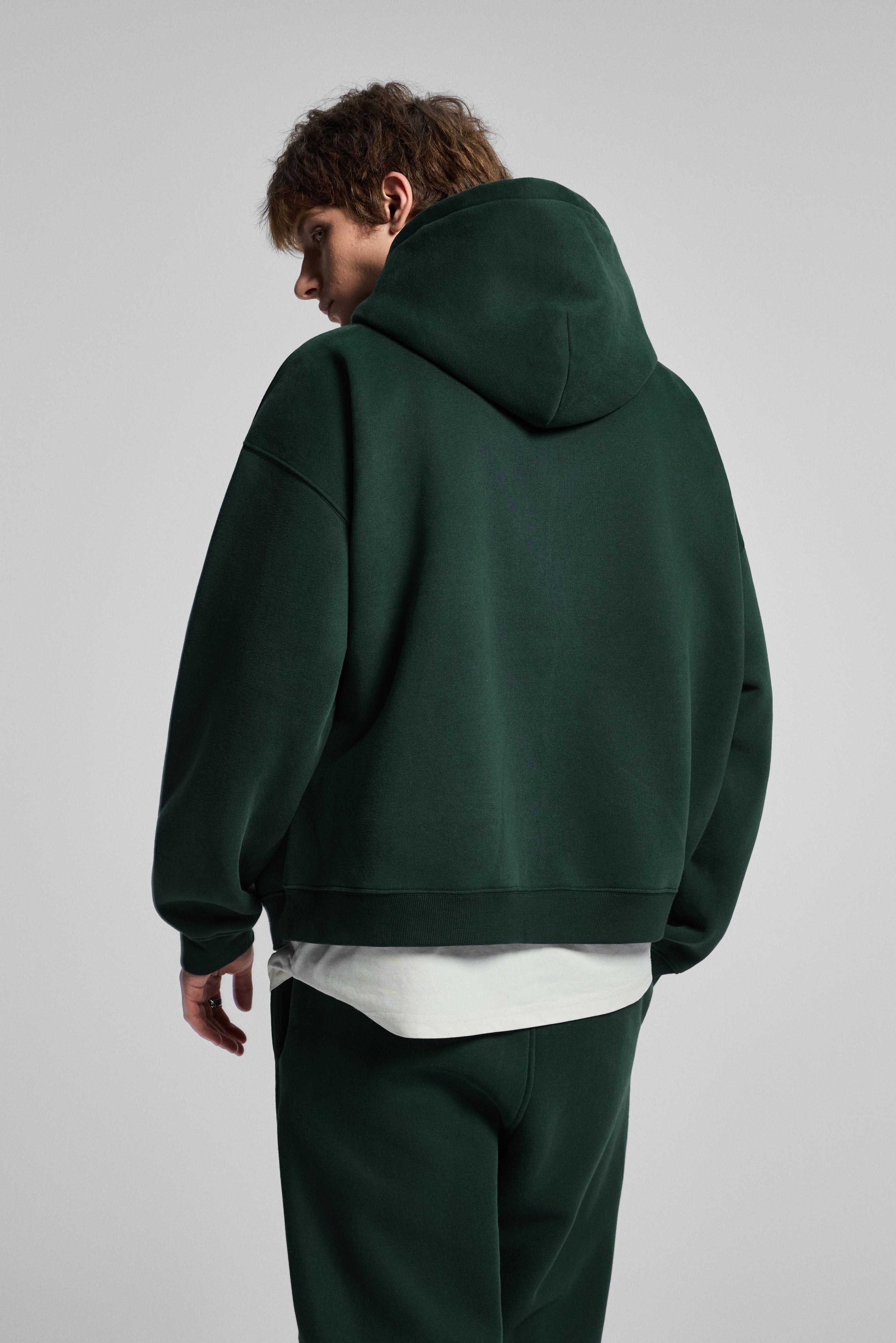 Manufacturer Hoodies Custom Drop Shoulder High Quality Streetwear Blank Boxy Fashion Fleece Full Zip up Men's Hoodie