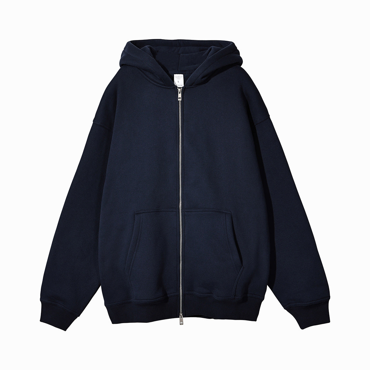 Oversized Hoodie Custom Wireless Blank Double Zipper High Quality Fleece Casual Plain Heavyweight Puff Printingwholesale Hoodies