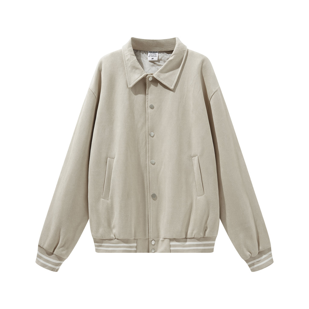 Customized Sweatshirts Collarless Jacket Baseball Shirt Coat Jacket for Men Oversized Casual Style Filled with Padding Inside