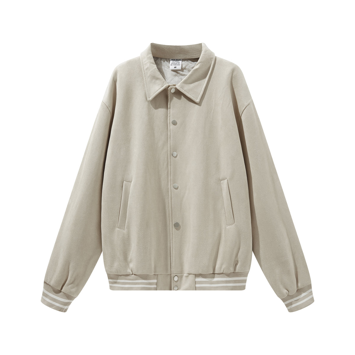 Customized Sweatshirts Collarless Jacket Baseball Shirt Coat Jacket for Men Oversized Casual Style Filled with Padding Inside