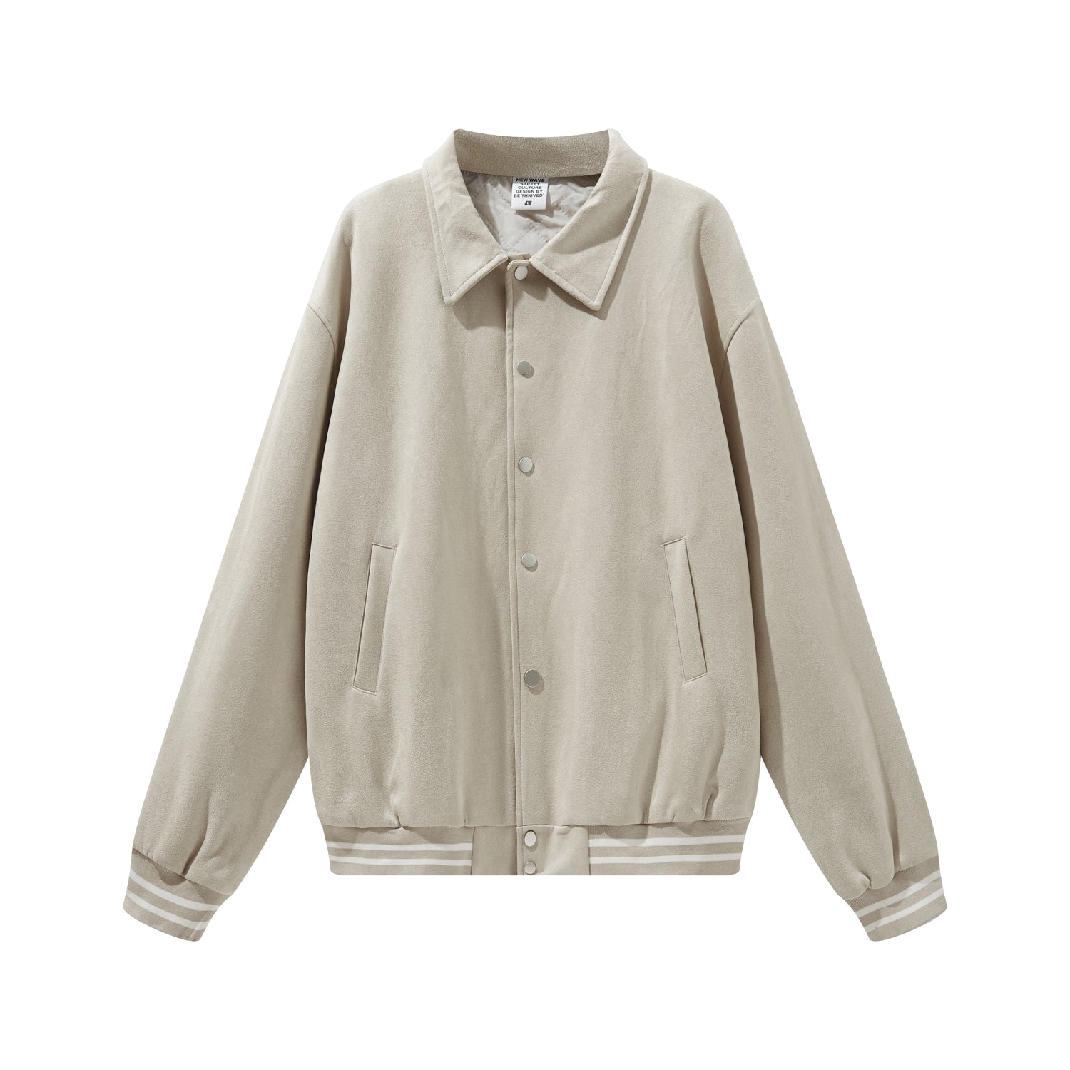 Customized Sweatshirts Collarless Jacket Baseball Shirt Coat Jacket for Men Oversized Casual Style Filled with Padding Inside