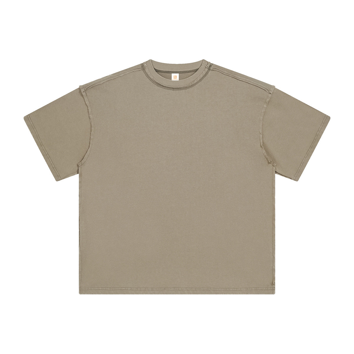 Personalized T-shirt Design Heavy Duty Washing Distressed Hem Loose Shoulder Short Sleeve t Shirt Printing Custom High Quality