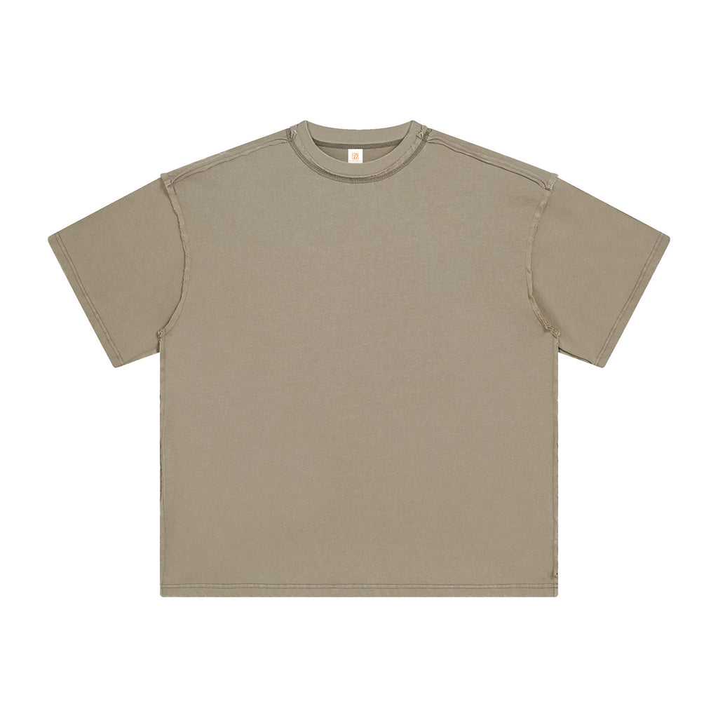 Men's T-shirts Custom Vintage Heavyweight Custom Broken Custom Acid Wash High Quality Blank Loose Drop Shoulder Wholesale Tshirt