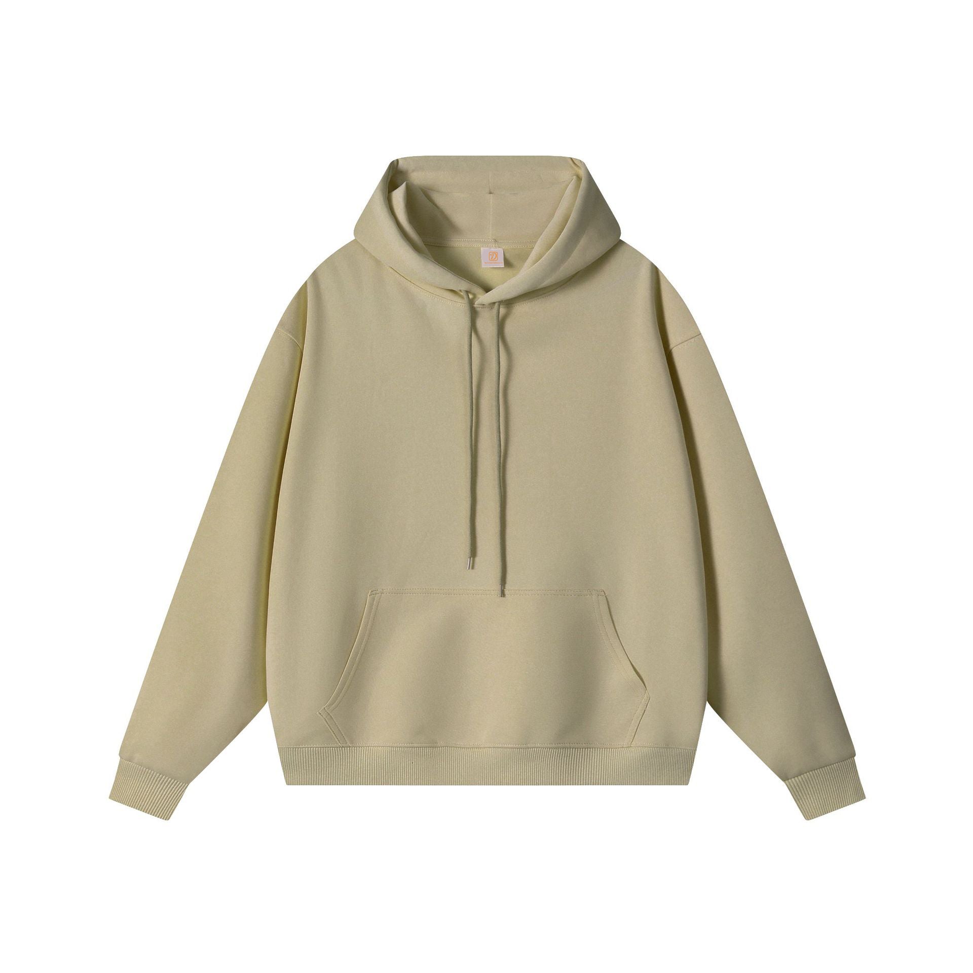 Heavy Cotton Oversized Streetwear Pure Color High Quality Blank Pullover Heavyweight Screen Printed Drop Shoulder Men's Hoodies
