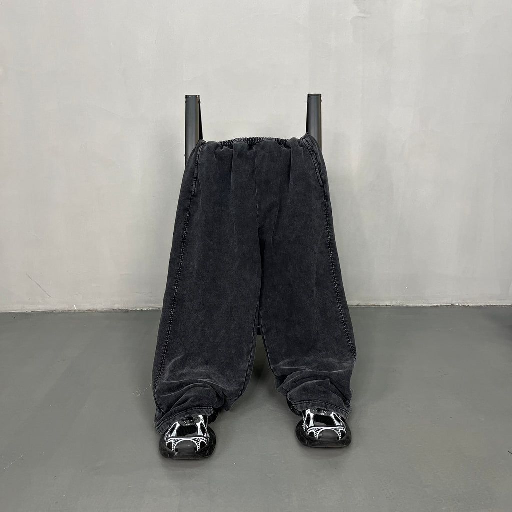 440g Heavyweight Vintage Sweatpants Sublimation 100% Cotton Loose Fit Screen Printed High Quality Design Men's Sweatpants