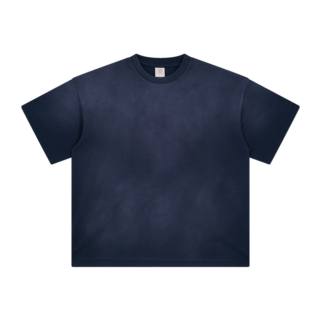 Custom Acid Wash t Shirt Waxing Printing High Quality Drop Shoulder Vintage Loose Streetwear Puff Printing Tshirt for Men