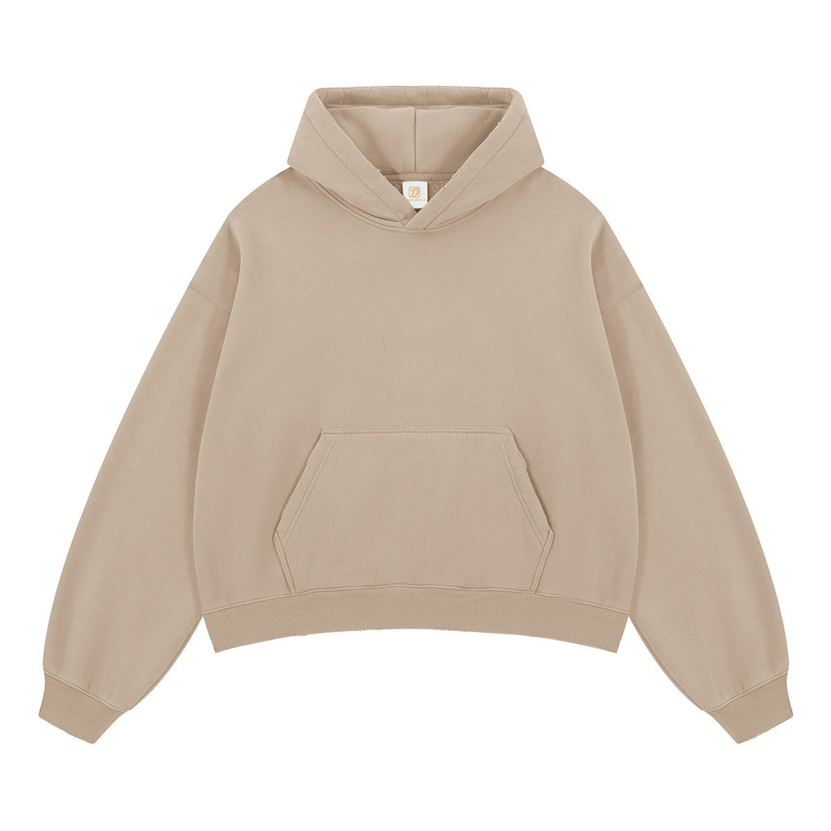 Customized Boxy Style Padded Fleece Pullover with Frayed and Distressed Hooded Sweater Design Heavyweight Oversized Hoodies