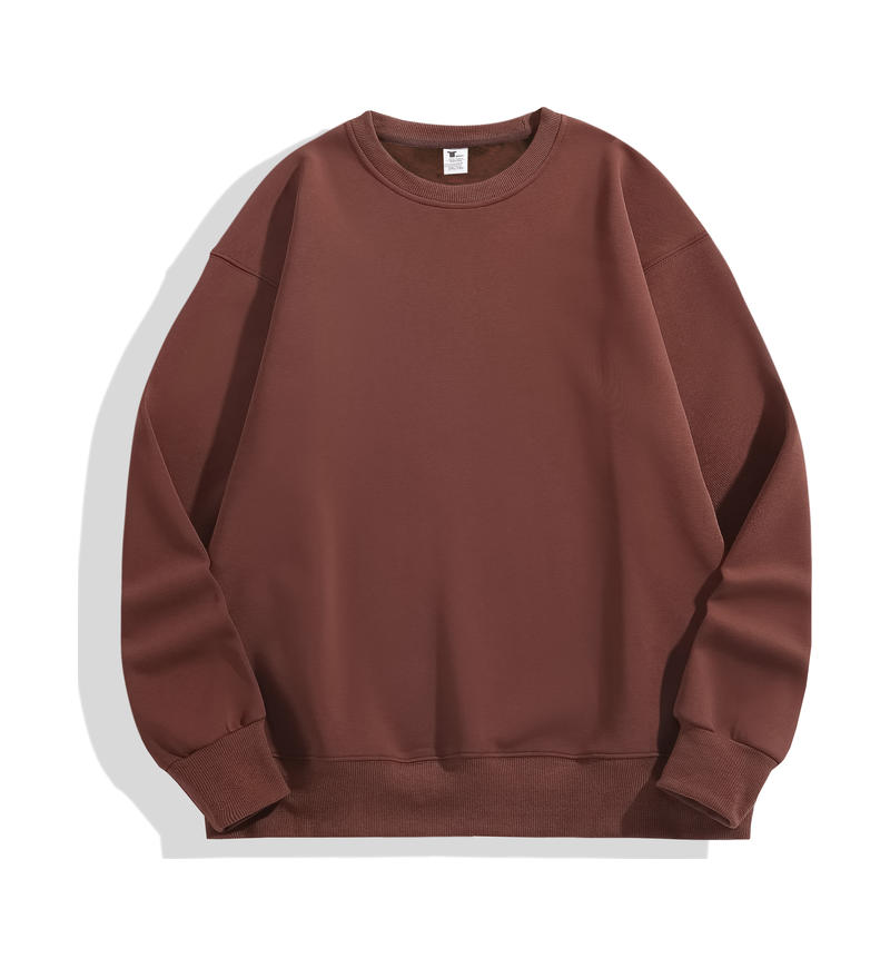 Wholesale Hoodies Plus Size High Quality Polyester/Cotton Custom Puff Printing Drop Shoulder Crew Neck Plain Cheap Hoodies