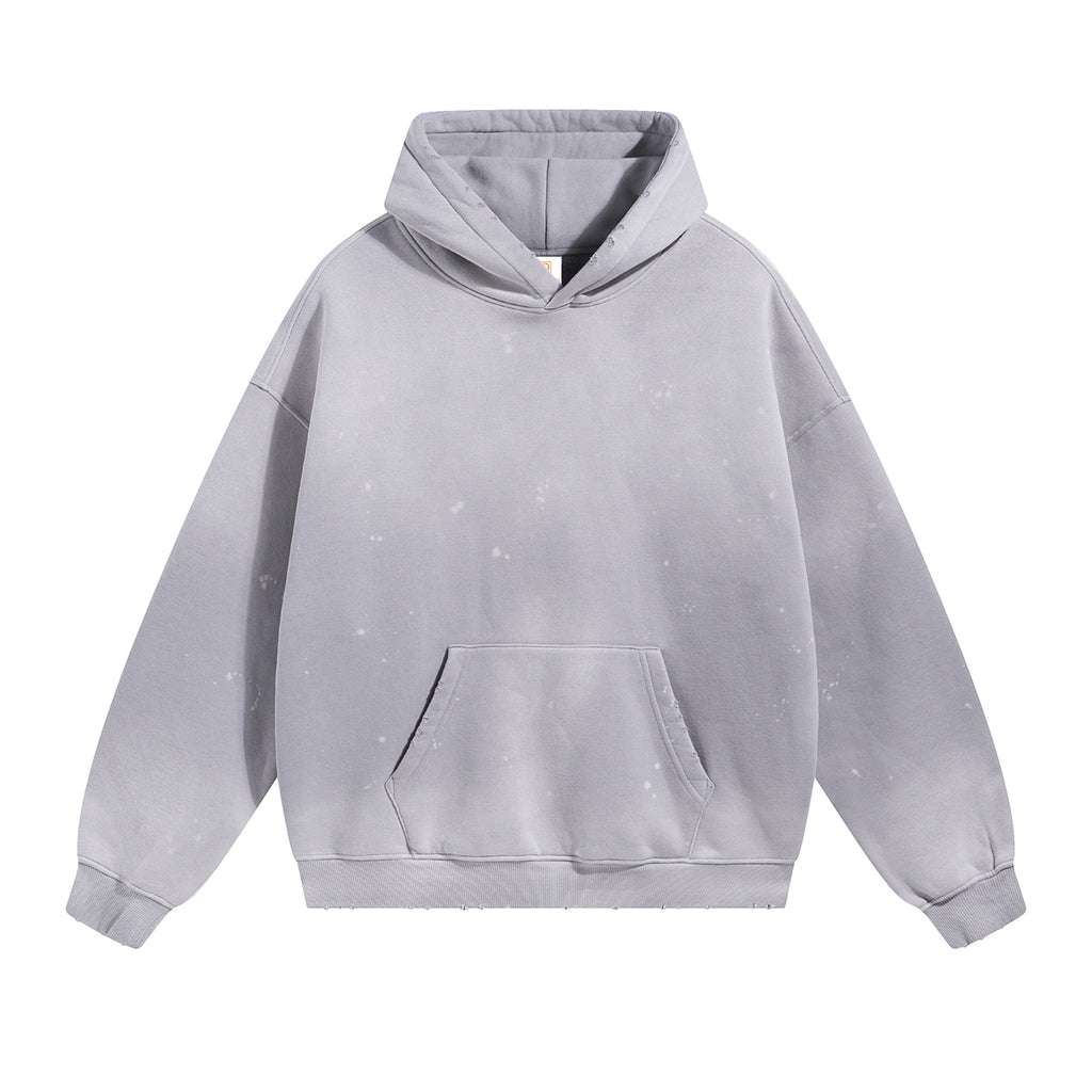 Mens Clothing Custom Hoodies logo Waxing Printing Vintage Fleece High Quality Fashion Blank Drop Shoulder Oversized Hoodies