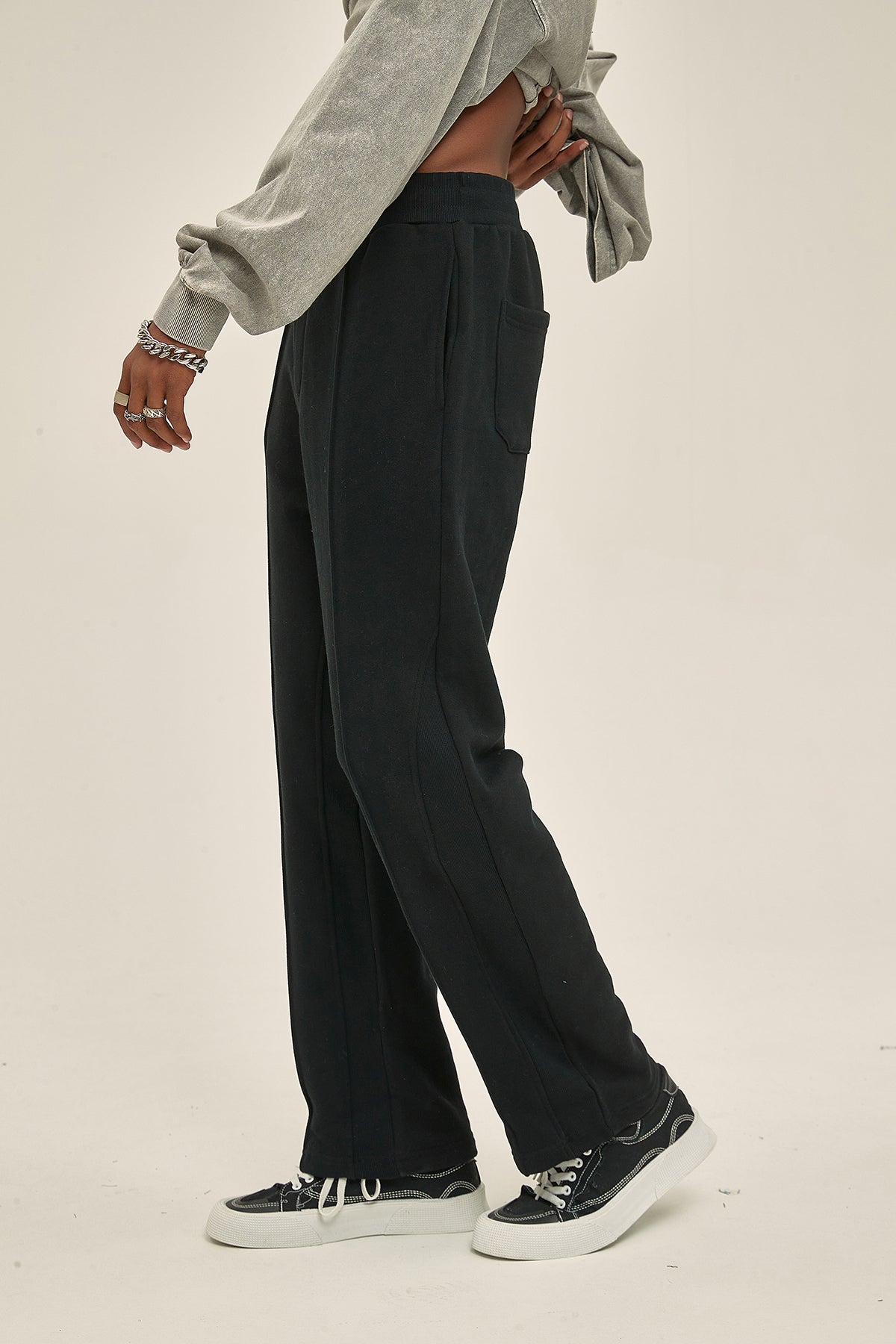 Men Custom Plain Sweatpants High Quality Polyester/Cotton Screen Printed Pure Color Wholesale Streetwear Puff Printing Pants