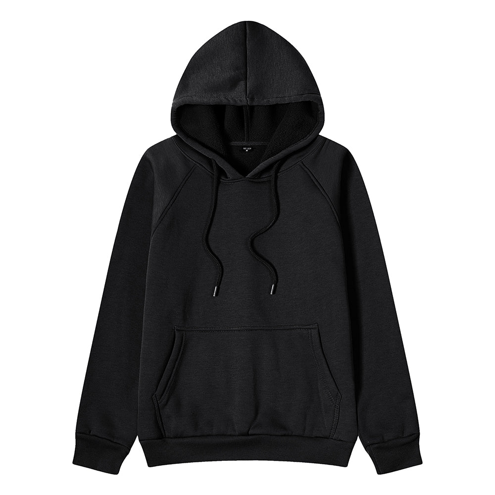 Relaxed-fit Polyester Hooded Sweatshirt with Dropped Shoulder Design Pullover Hoodie Streetwear American Style Winter Fashion