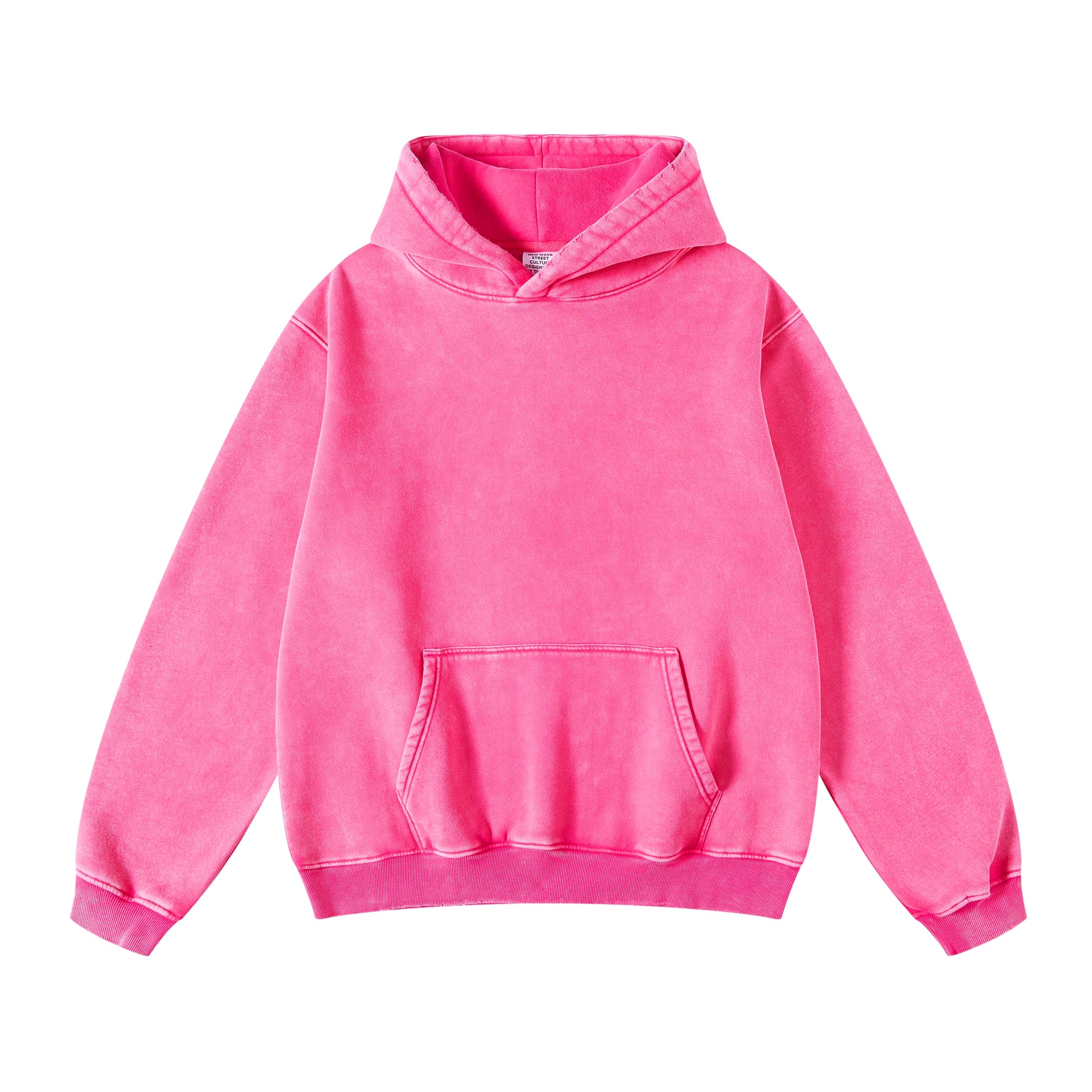 350G Heavyweight Vintage Fleece Streetwear High Quality Oversized Washed Wireless Solid Custom Puff Print Fashion Hoodie