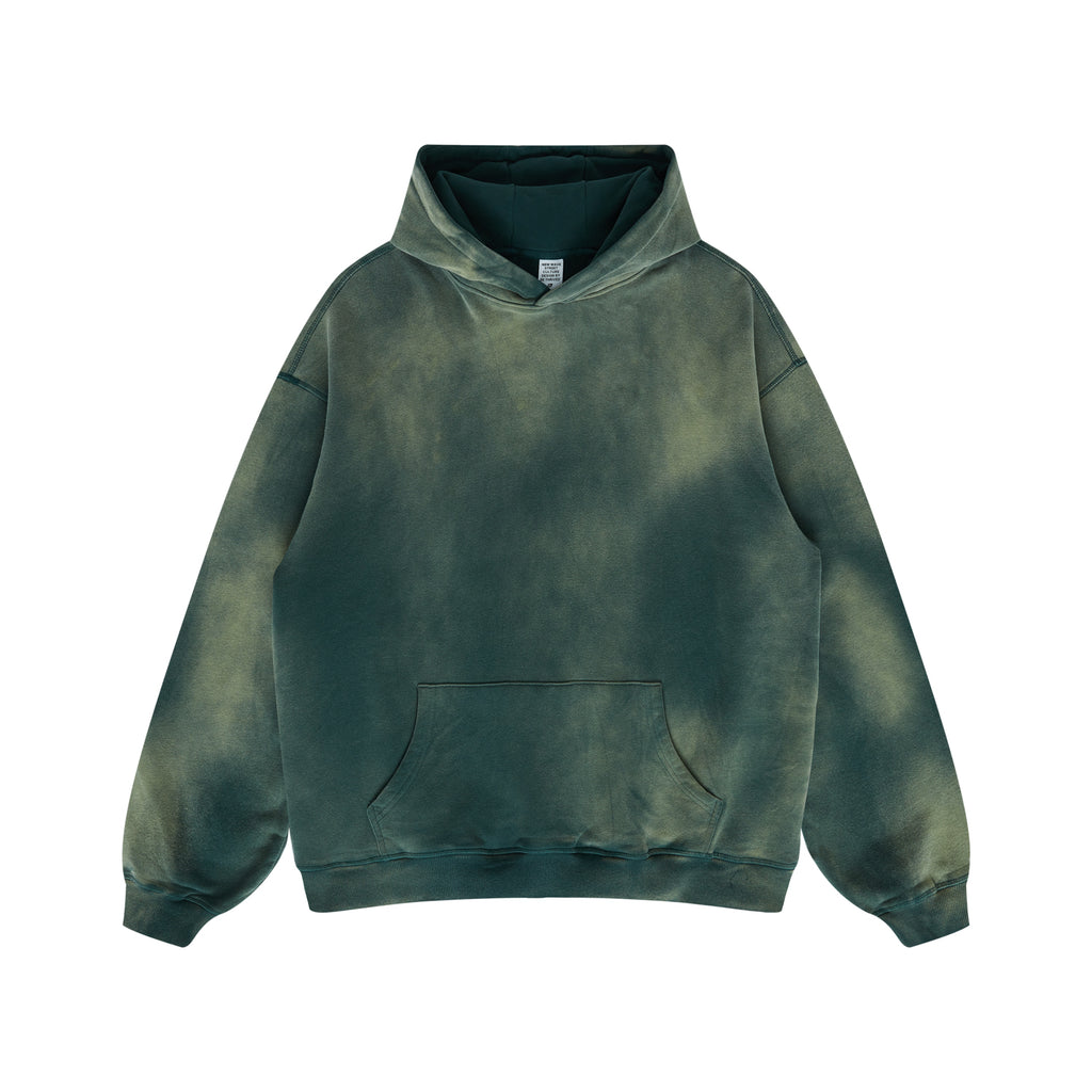 400G Heavyweight Oversized Vintage Custom Wireless Streetwear High Quality Blank Washed Drop Shoulder Puff Printing Hoodie