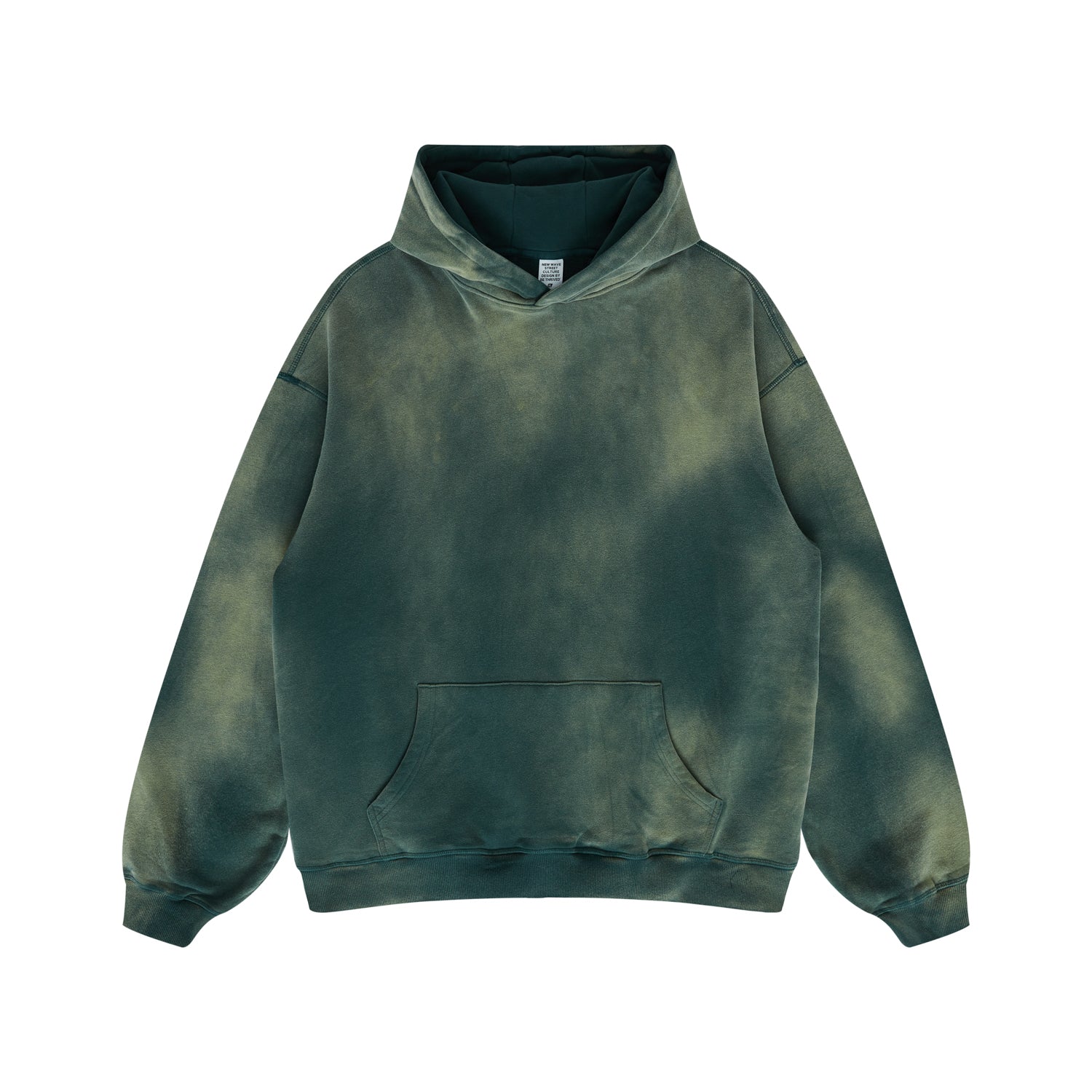 400G Heavyweight Oversized Vintage Custom Wireless Streetwear High Quality Blank Washed Drop Shoulder Puff Printing Hoodie