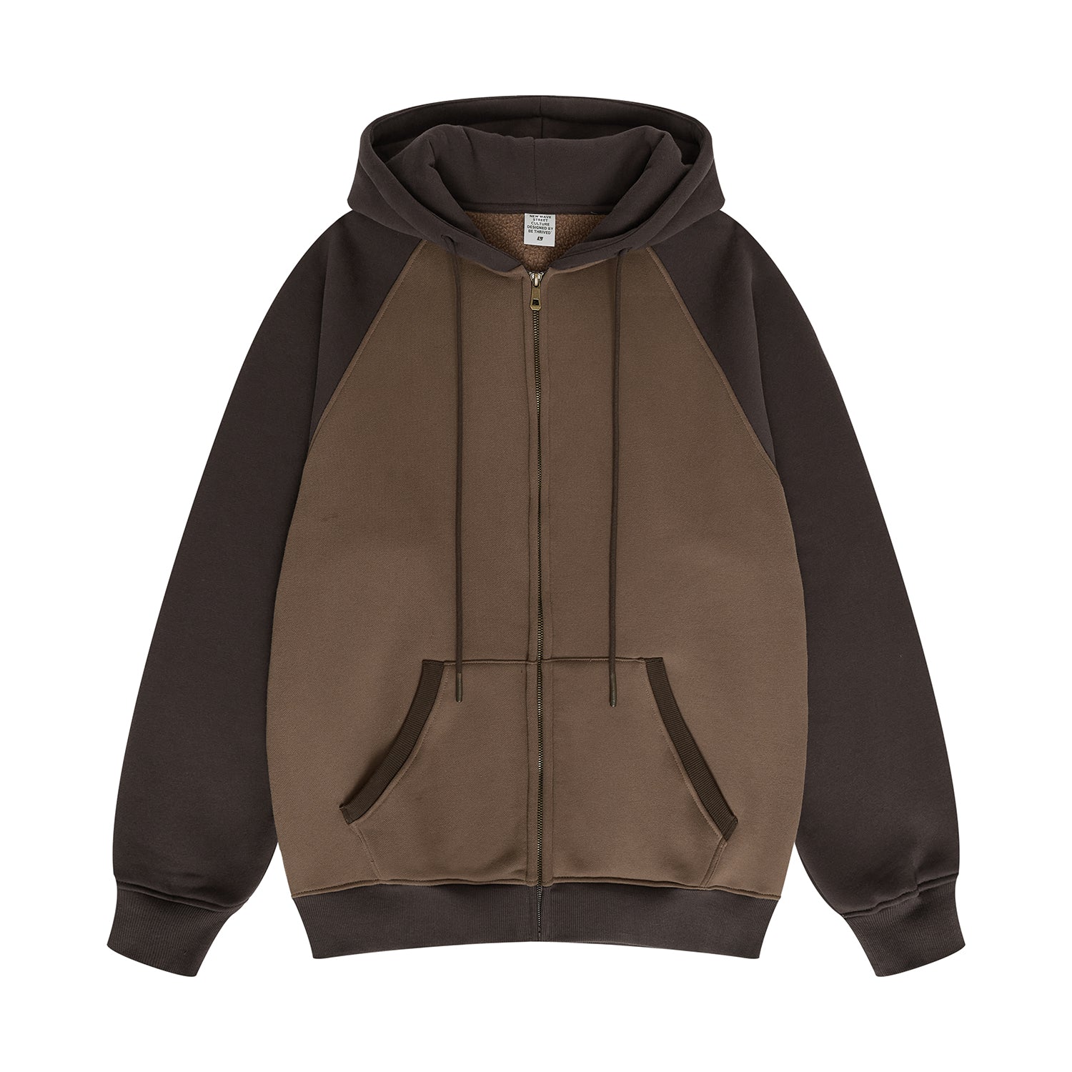 Heavyweight Manufacturer Hoodies Boxy Shoulder-crossing Color-blocked Fleece Loose Custom Puff Printing Fashion Hoodies
