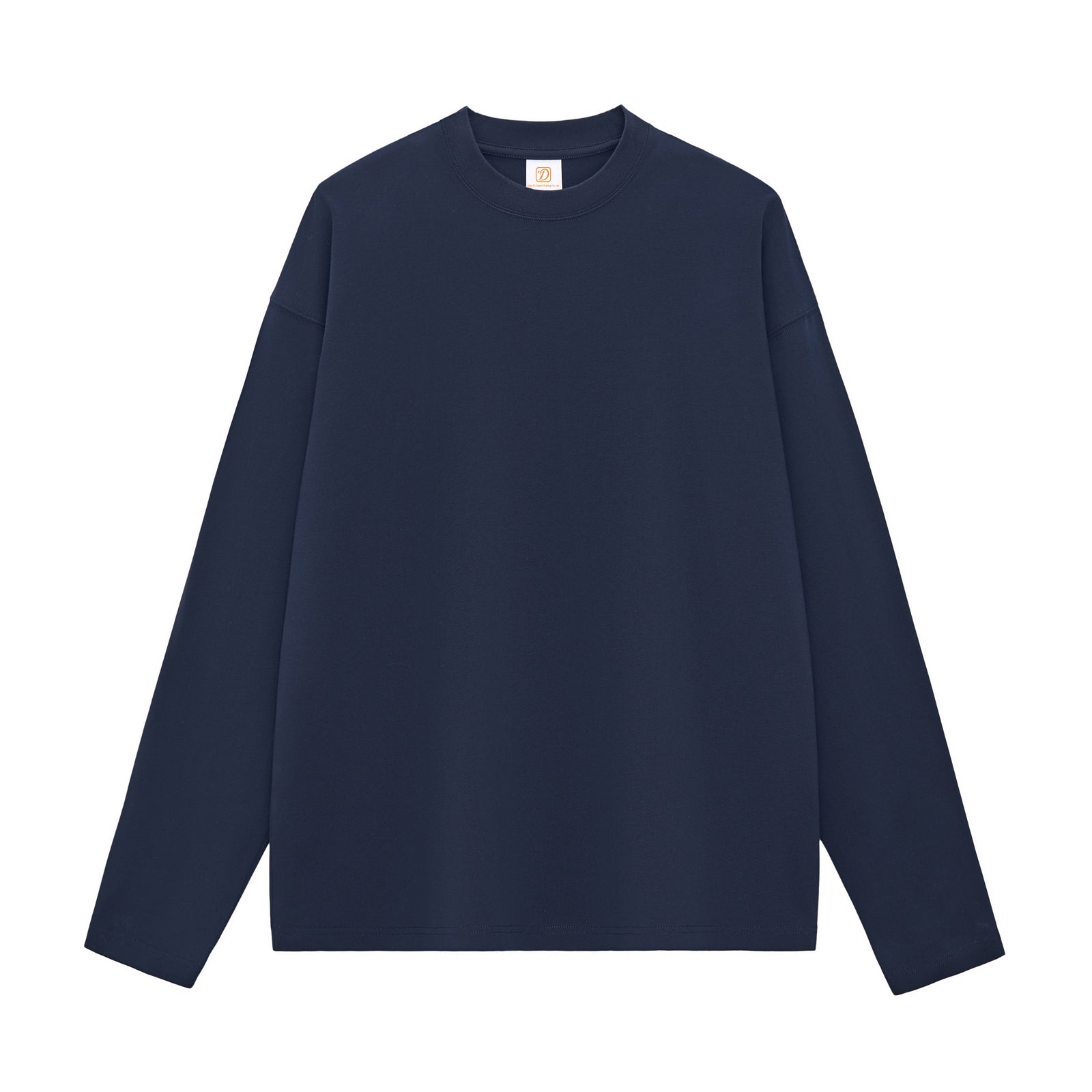 Wholesale Long Sleeve T-shirt Blank Round Neck Custom logo Puff Printing High Quality Pure Color Dtf Transfers for t Shirts