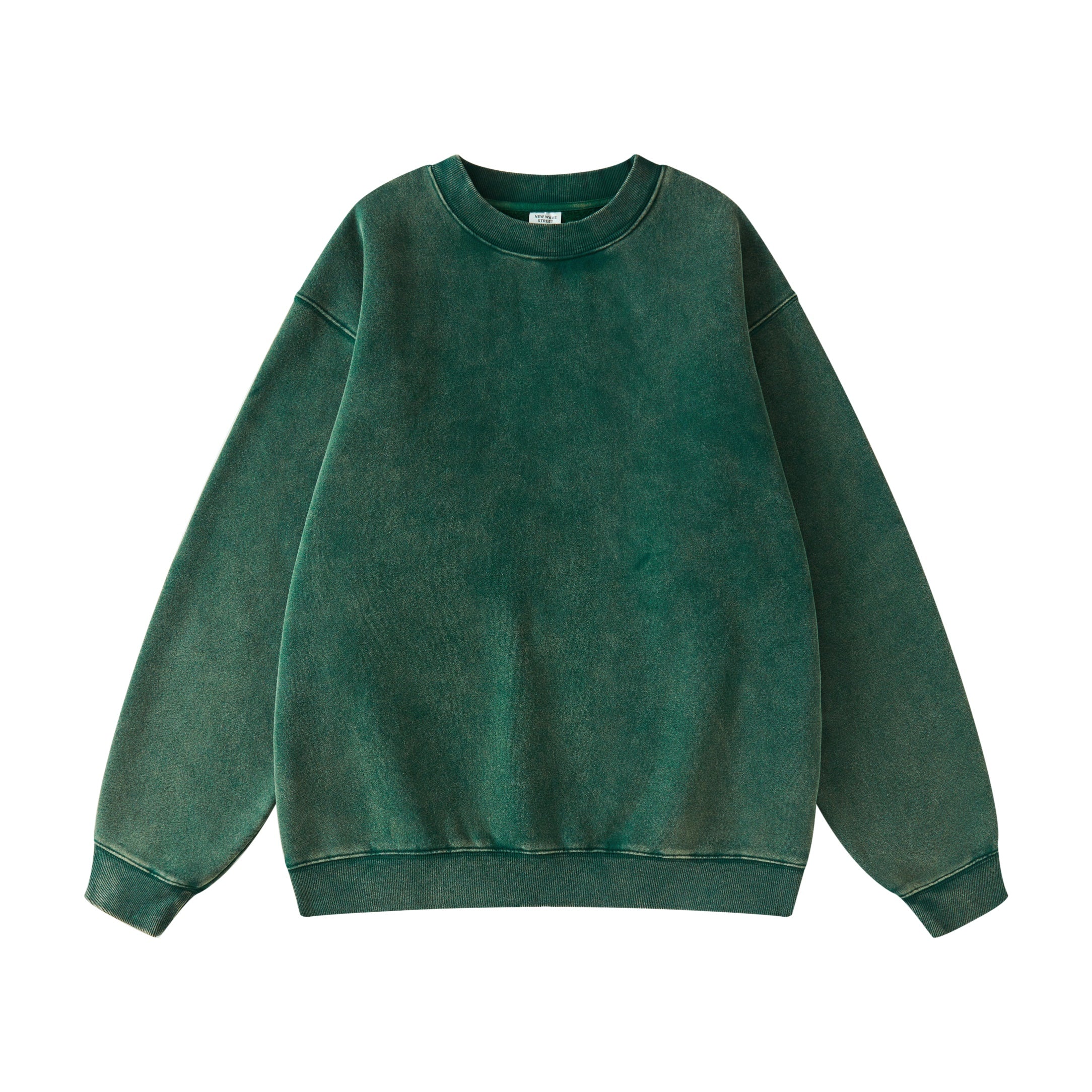 Custom Round Neck Vintage High Quality Fleece Waxing Printing Heavyweight Blank Pullover Drop Shoulder Wholesale Hoodie