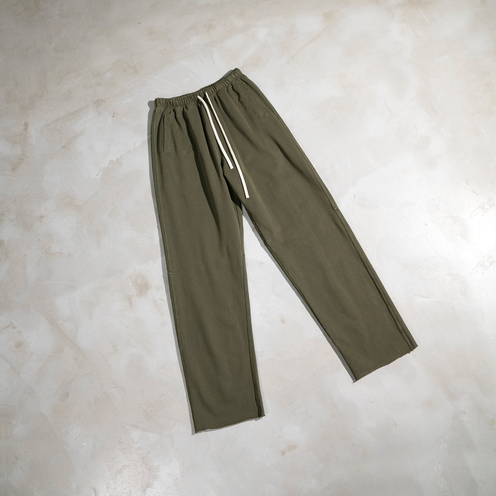 Wholesale Sweatpants 420g Heavyweight Blank 100% Cotton Pure Color High Quality Loose Acid Wash Fashion Plain Sweatpants