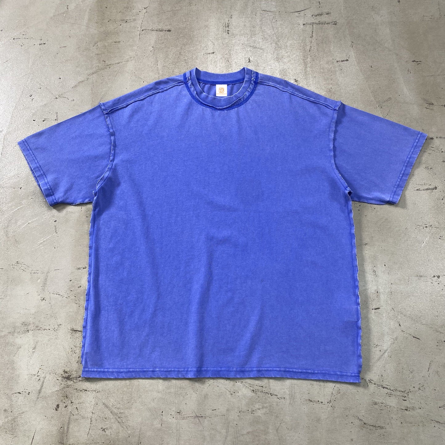 Heavyweight Washed Frayed Edges Loose Vintage Drop Shoulder Custom logo Heavy Cotton Round Neck Dtf Transfers Print t Shirt