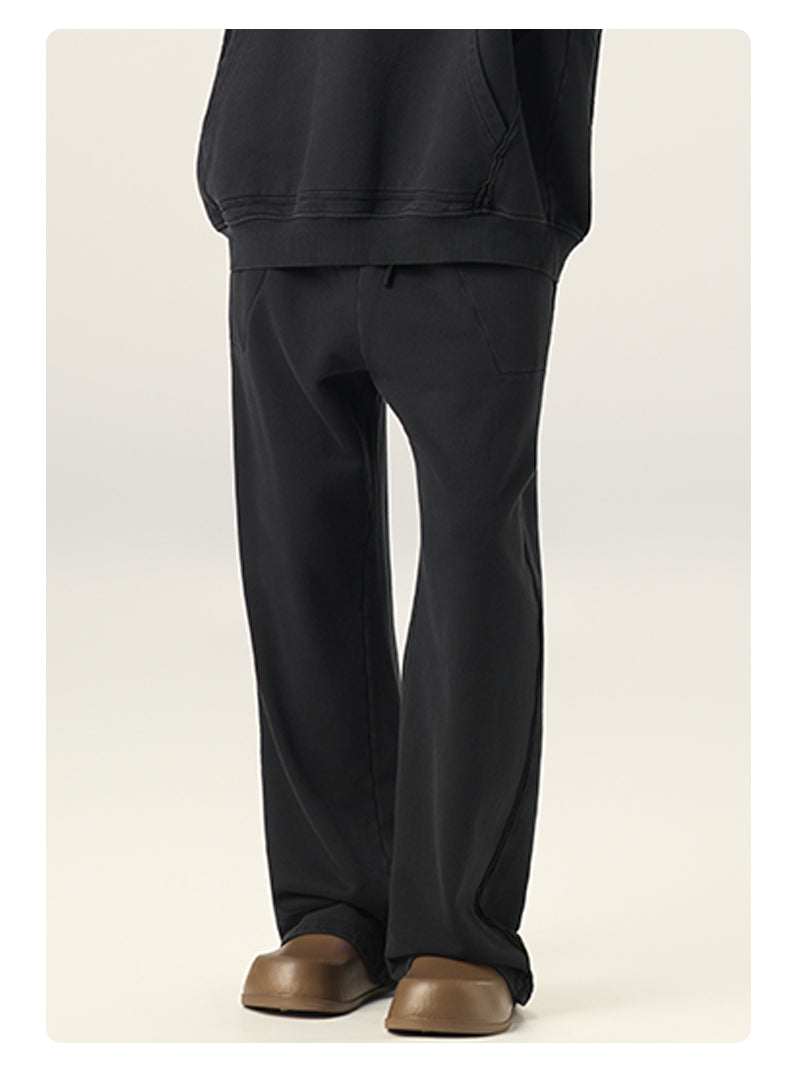 420g Heavyweight Sweatpants 100% Cotton Custom Acid Wash Casual Terry High Quality Blank Distressed Wholesale Sweatpants