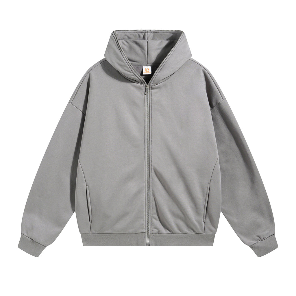 Men's Hoodie Custom Drop Shoulder Fleece Blank Full Zip Hoodie High Quality Wholesale Casual New Design Polyester/Cotton Hoodies