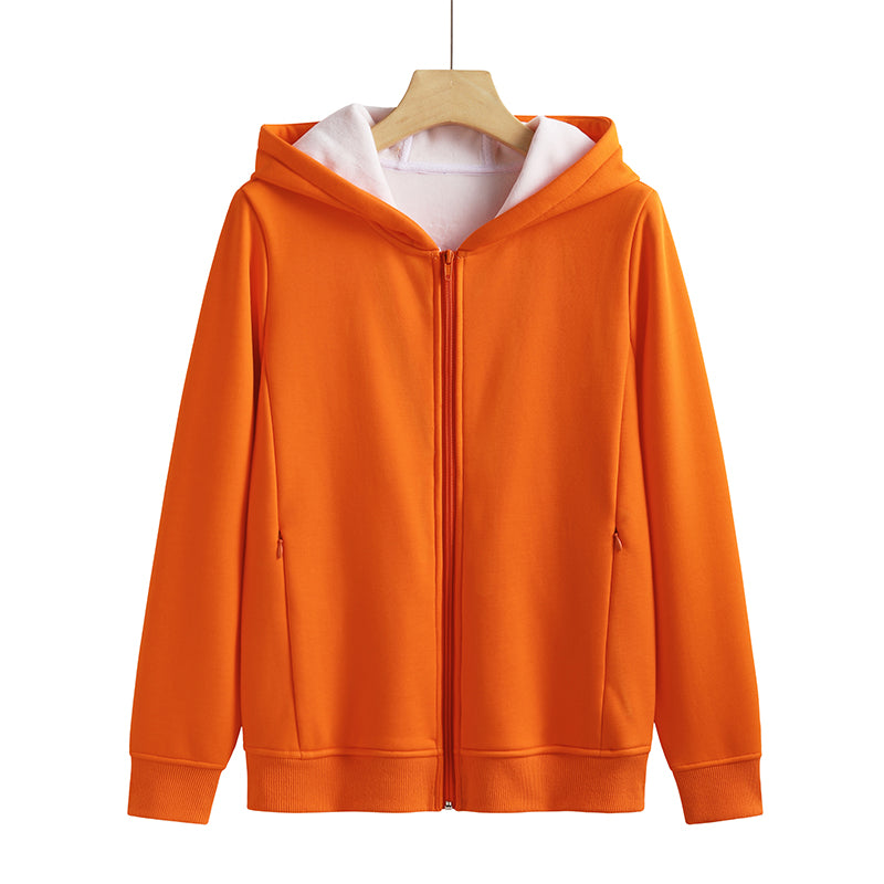 Custom Blank Full Zip Fleece Drop Shoulder Oversized High Quality Polyester and Cotton Thick Winter Hoodie