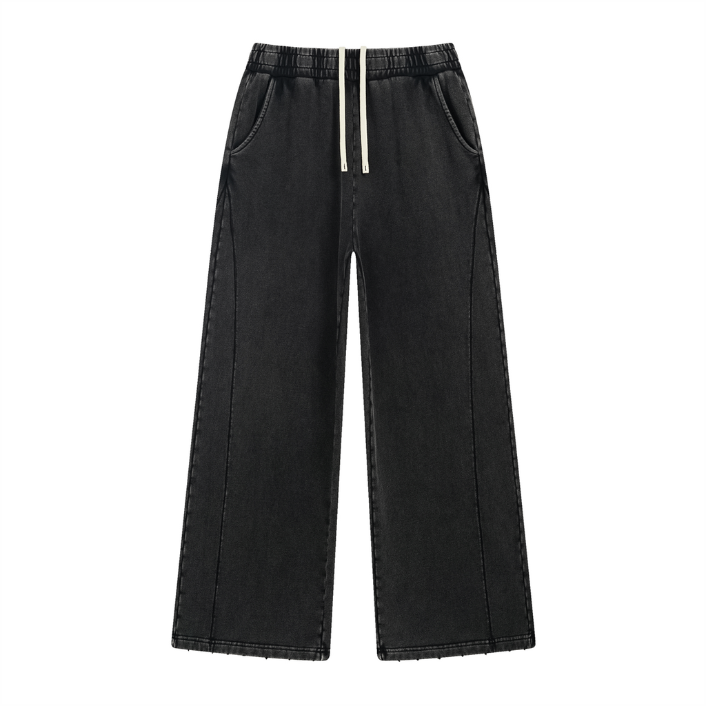 New Fashion 2026 Style High Quality Blank Custom Thick Vintage Streetwear Broken Acid Wash Loose Casual 100% Cotton Sweatpants