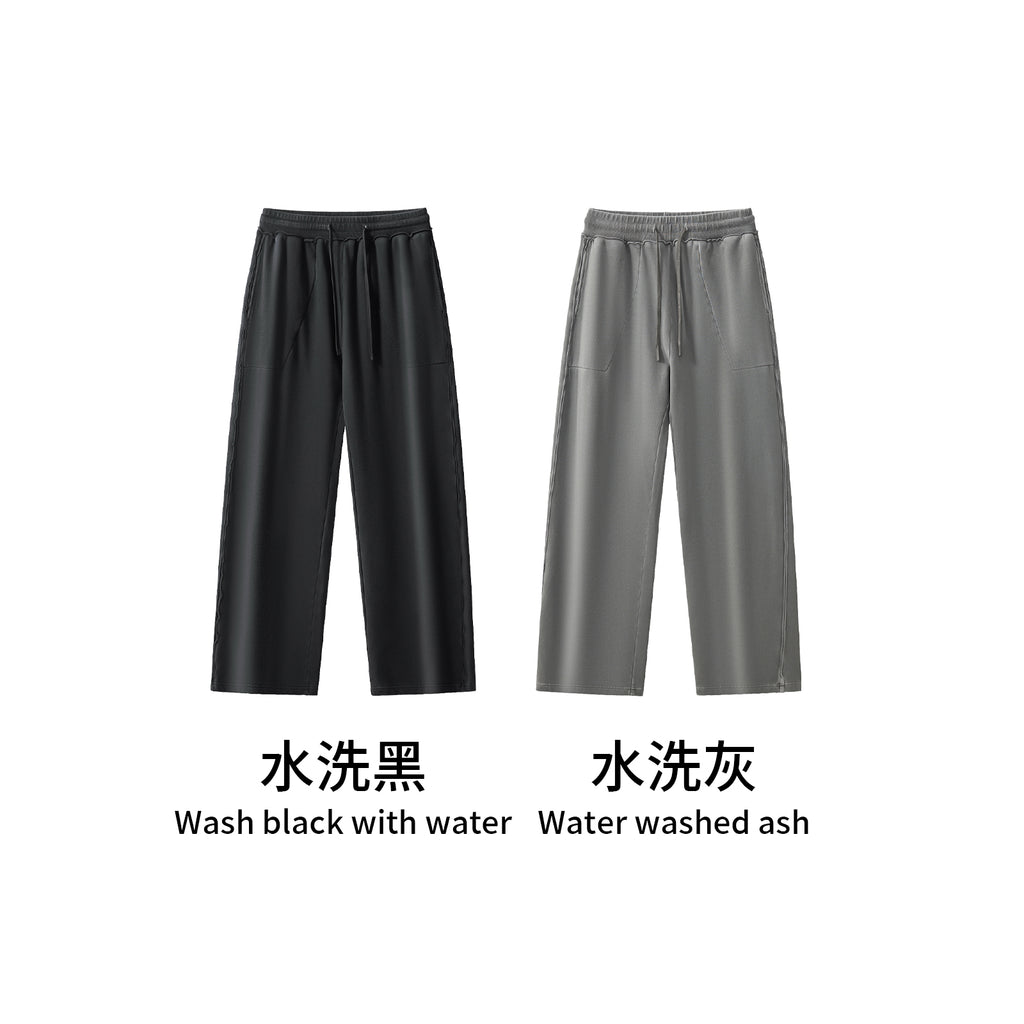 420g Heavyweight Sweatpants 100% Cotton Custom Acid Wash Casual Terry High Quality Blank Distressed Wholesale Sweatpants