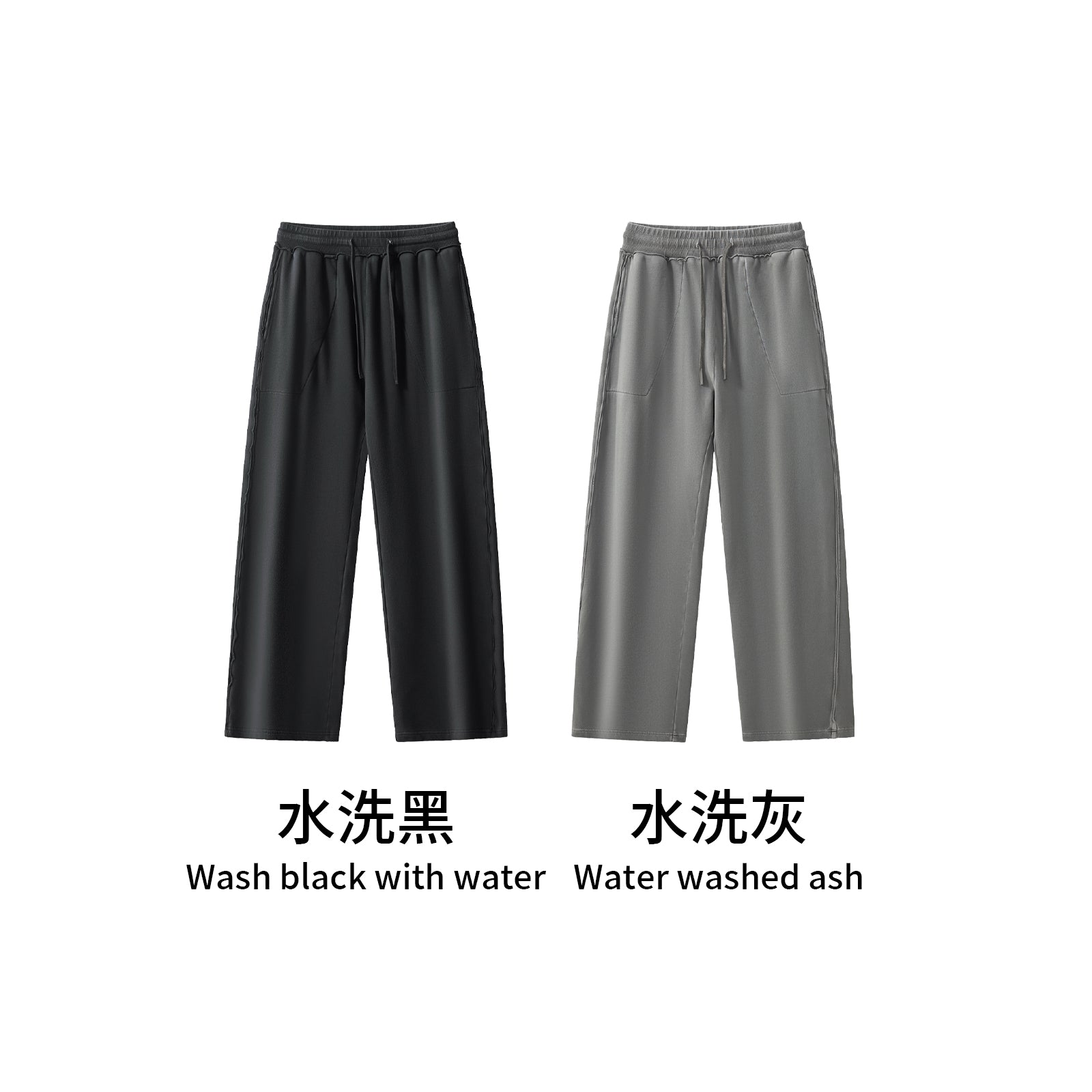 420g Heavyweight Sweatpants 100% Cotton Custom Acid Wash Casual Terry High Quality Blank Distressed Wholesale Sweatpants
