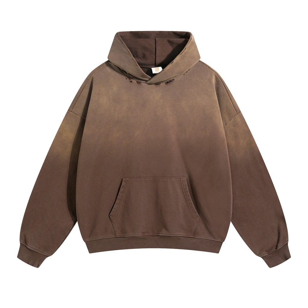 Heavyweight Hoodie Custom Acid Wash Blank Pullover Wireless Broken High Quality Polyester/Cotton Hoodies Bulk Wholesale