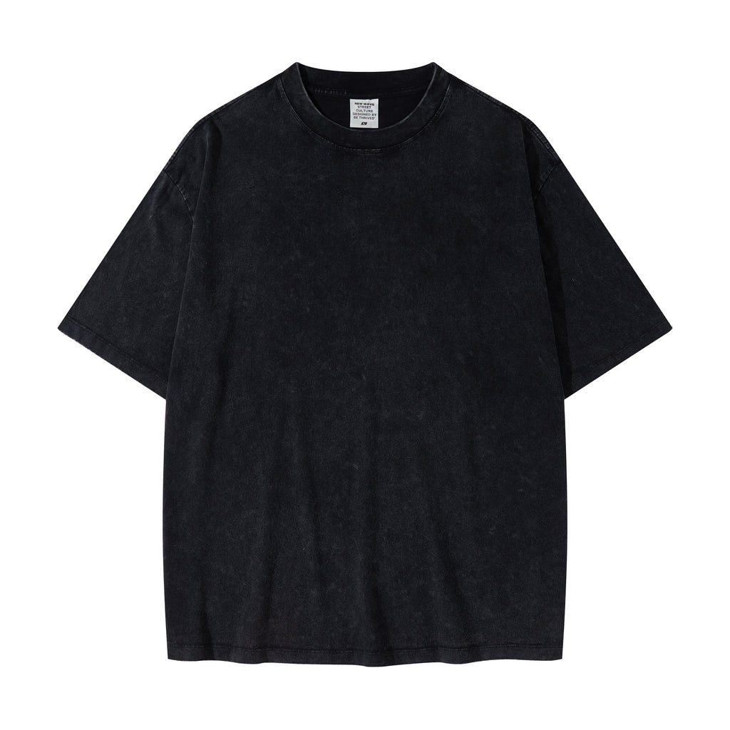 Heavy Duty Distressed Shoulder Sleeve Loose Short Sleeved Style Has a Relatively Large Size Men t Shirt High Quality Hip Hop