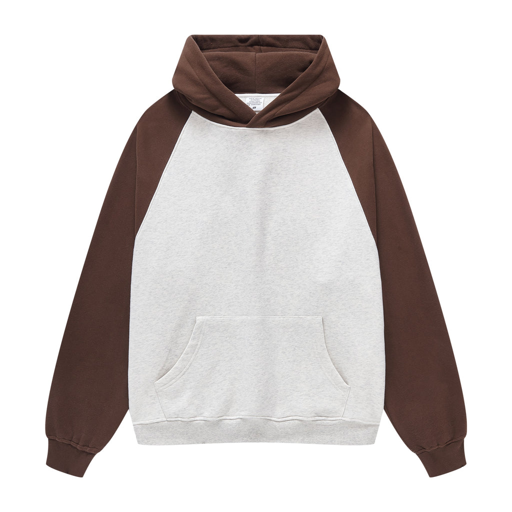 Heavy Cotton Sublimation Distressed Embroidery Cross-shoulder Color-blocking Streetwear Men's Hoodie Manufacturers