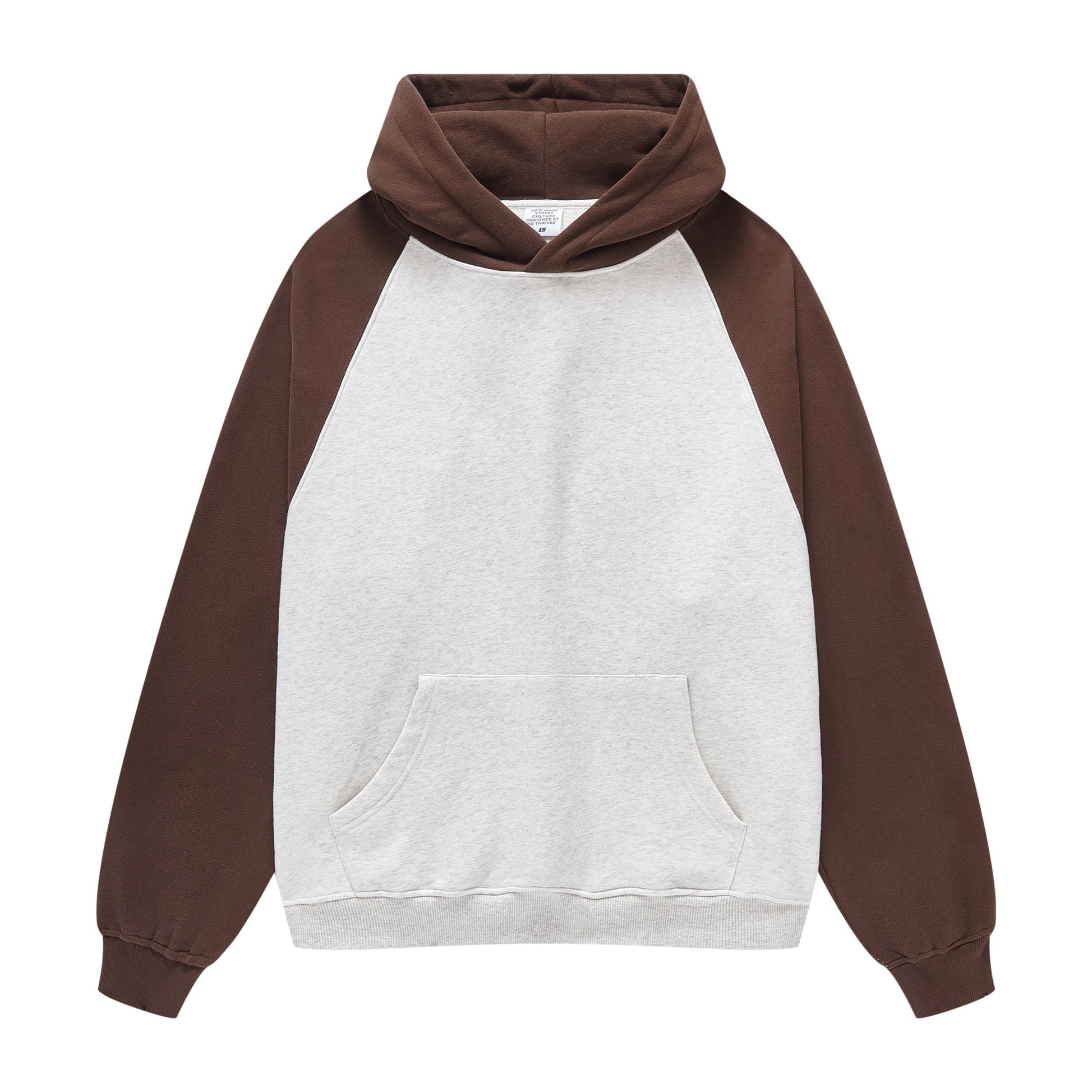 Heavy Cotton Sublimation Distressed Embroidery Cross-shoulder Color-blocking Streetwear Men's Hoodie Manufacturers