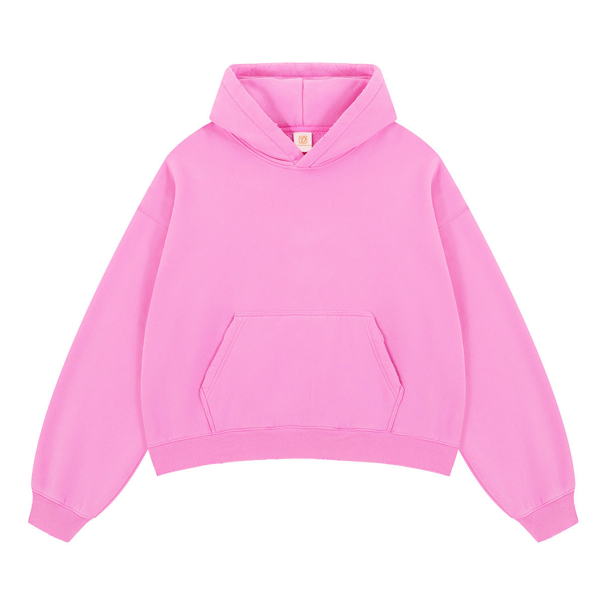 Fashion High Quality Men's Hoodies Boxy Style Padded Fleece Pullover with Frayed and Distressed Hooded Sweater Design Winter