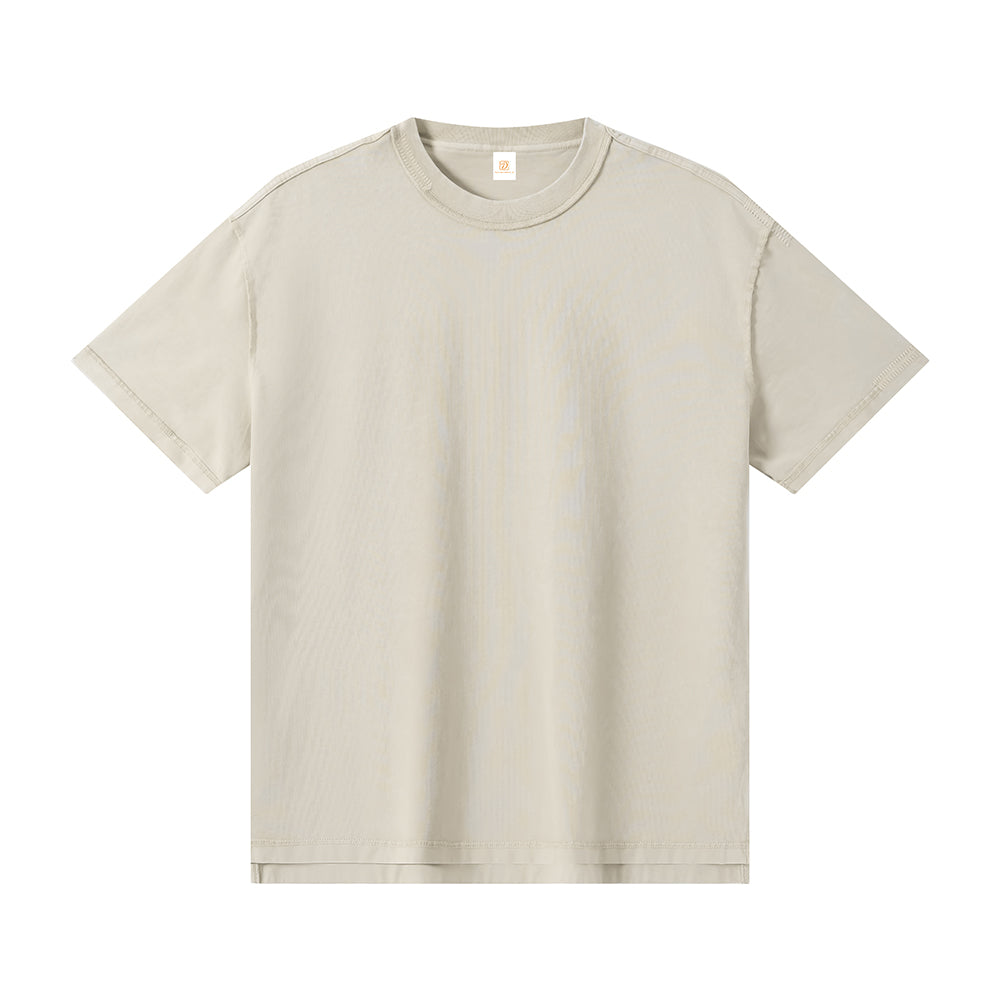 Design T-shirt Custom logo Heavy Cotton Casual Prue Color Round Neck High Quality Puff Printing  T-shirt Personalized T-shirts