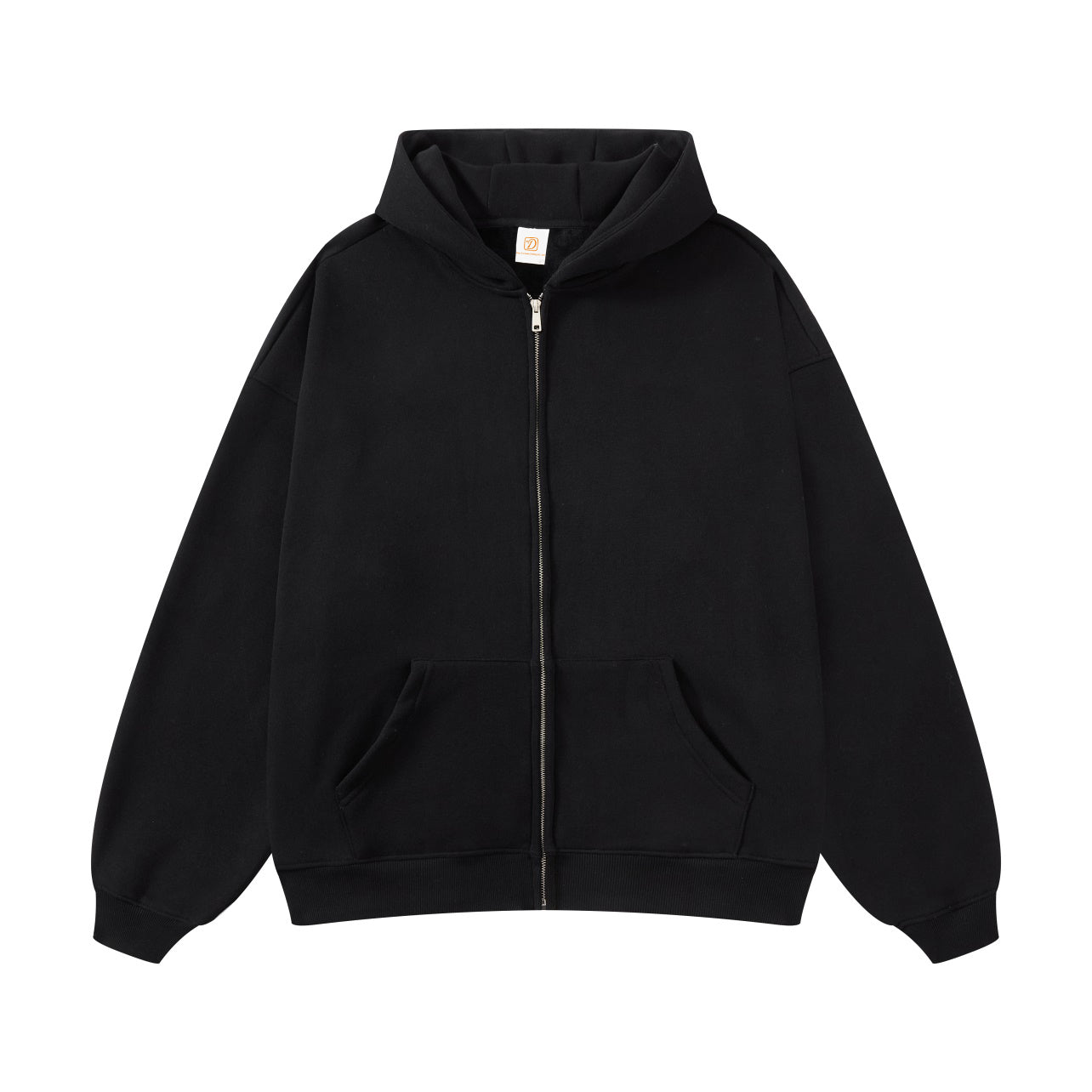 Custom Zip up High Quality Streetwear Fleece Distressed Embroidery Heavyweight Oversized Drop Shoulder Printed Hoodies for Men