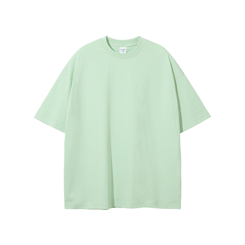 Custom Weight 20g Color Solid Pure Cotton Loose Shoulder Short Sleeve the t Shirt Has a Large Size and a Small Shrinkage Rate