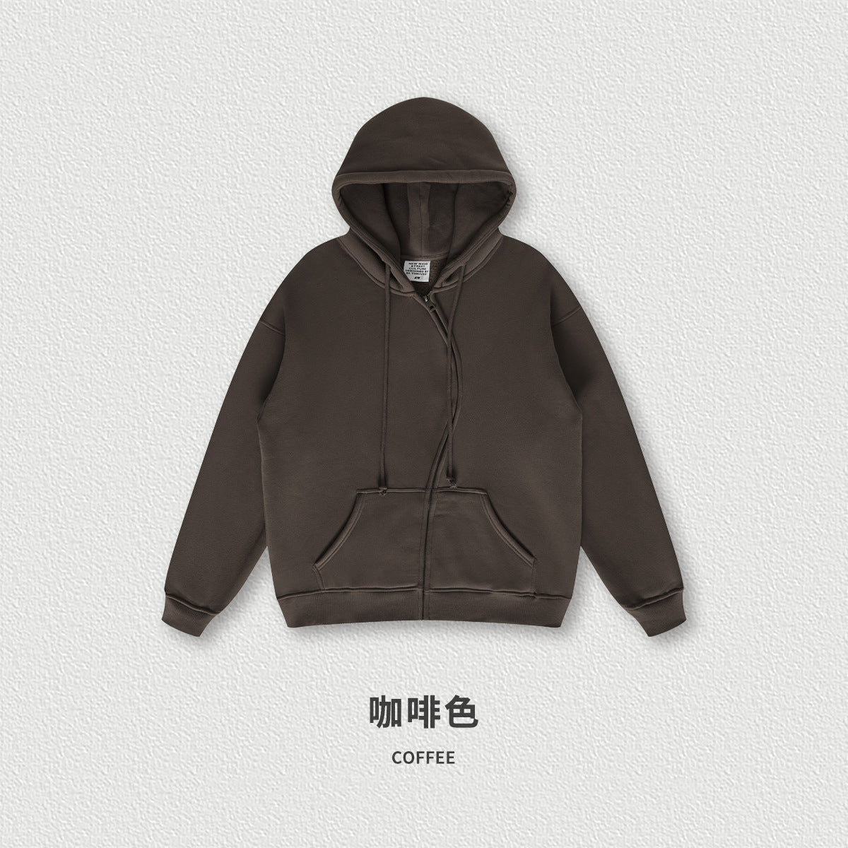 Heavyweight Custom S-shaped Zipper Fleece Loose Boxy Oversized Streetwear Drop Shoulder Fashion Sweaters and Hoodies