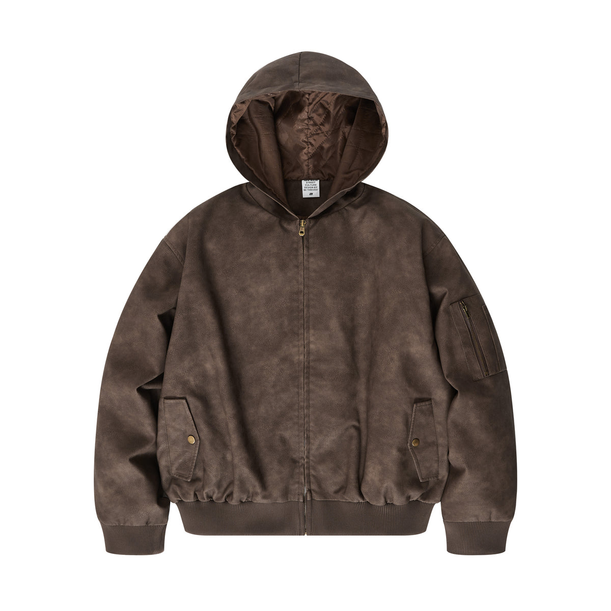 Customize Your Own Exclusive Design 3 Color American Retro Heavyweight Distressed Zipper Coat Water Washed Leather Jacket