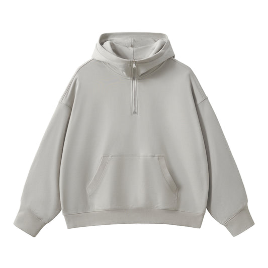 Hot Selling New Syle Half Zip Heavyweight Custom Terry Streetwear Fashionable Polyester Cotton Hoodies High Quality