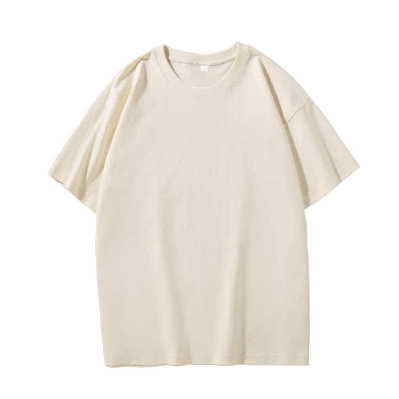 Manufacturers Customized Plain Tshirts for Printing 10 Color 210g Pure Cotton Drop Shoulder Short Sleeved T-shirt High Quality