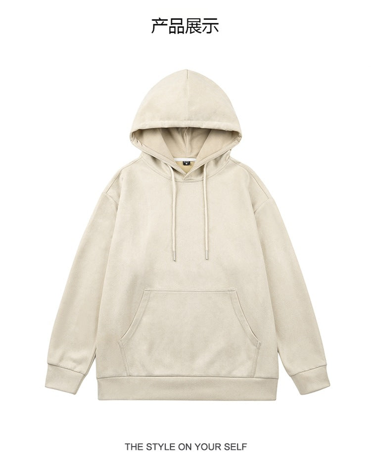 Oem Brand 5 Color Hooded Pullover Sweatshirt for Both Men and Women High Street Style Loose Fi with a Dropped Shoulder Design